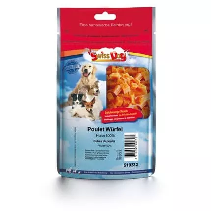 SwissDog Poulet Würfel 120g